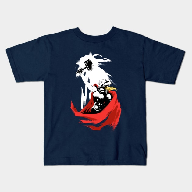 Love and Thunder Kids T-Shirt by beanclam